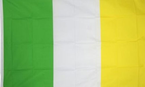 2ft by 3ft Green White Yellow Flag Offaly Flag