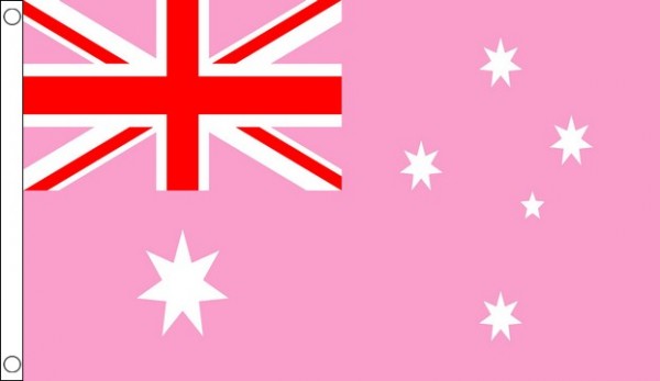 2ft by 3ft Pink Australia Flag Clearance