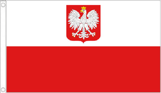 Poland Eagle Funeral Flag