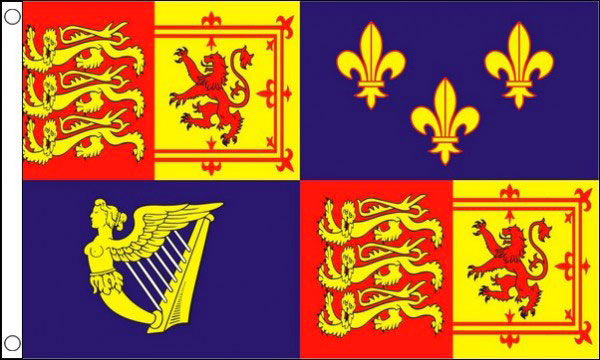 Royal Banner Flag 1707 to 1714 Queen Anne Flag 