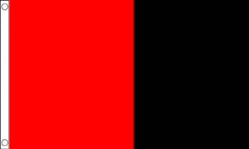 2ft by 3ft Red and Black Flag Down and South Down Flag