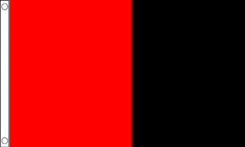 Red and Black Flag Down and South Down Flag
