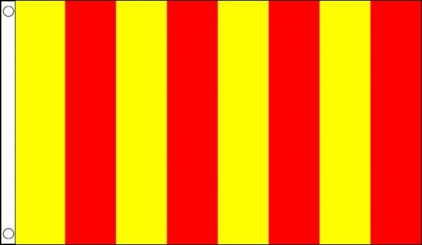 2ft by 3ft Red and Yellow Striped Flag