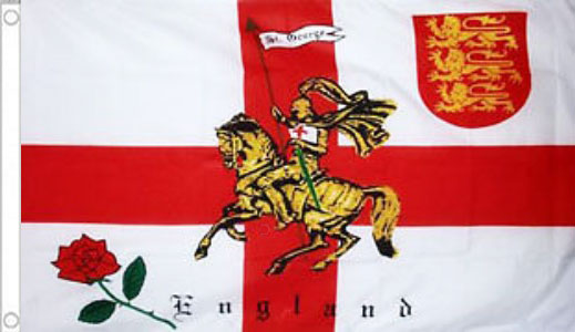 Rose Lion Funeral Flag