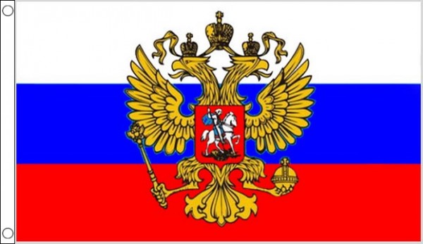 2ft by 3ft Russia Eagle Crest Flag