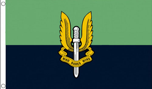 SAS Flag Blue and Green Flag