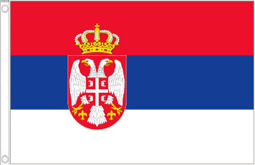 Serbia Funeral Flag