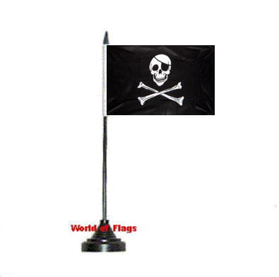 Skull and Crossbones Table Flag