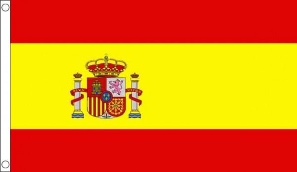 Spain Flag with Crest 