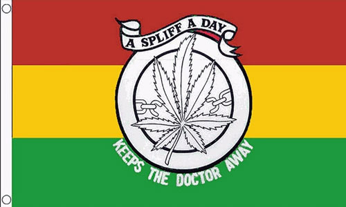 Spliff a Day Keeps The Doctor Away Flag