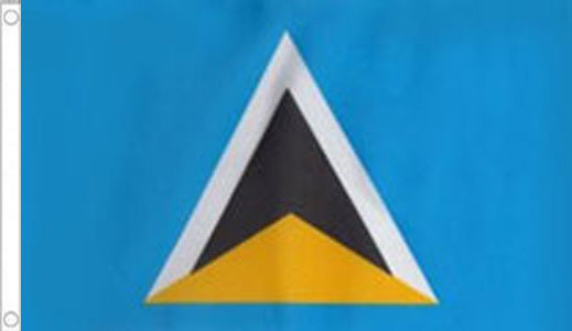 St Lucia Funeral Flag