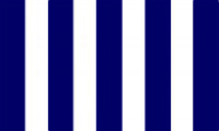 2ft by 3ft Navy Blue and White Stripes Flag (SLEEVED) 