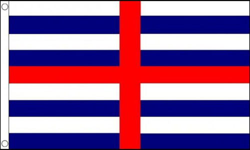Tudor Ensign Flag Blue  White Flag