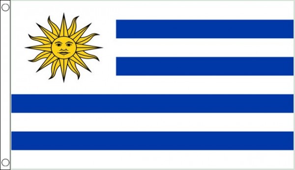 Uruguay Funeral Flag