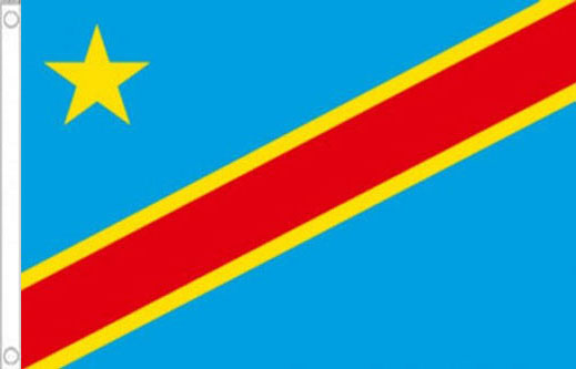 5ft by 8ft Democratic Republic of Congo Flag Zaire