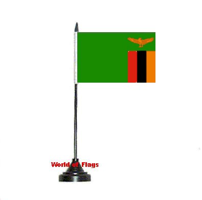 Zambia Table Flag
