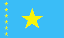 Dem Rep of Congo Flag 1960-1963 Kinshasa Light Blue Flag 
