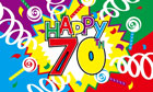 Happy 70th Birthday Flag Design B