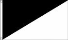 2ft by 3ft Black and White Diagonal Stripe Flag