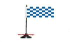 Royal Blue and White Checkered Table Flag