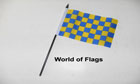 Blue and Yellow Checkered Hand Flag