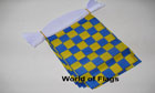 Royal Blue and Yellow Checkered Bunting 9m 