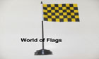 Black and Yellow Checkered Table Flag