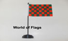 Red and Green Checkered Table Flag