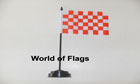 Red and White Checkered Table Flag