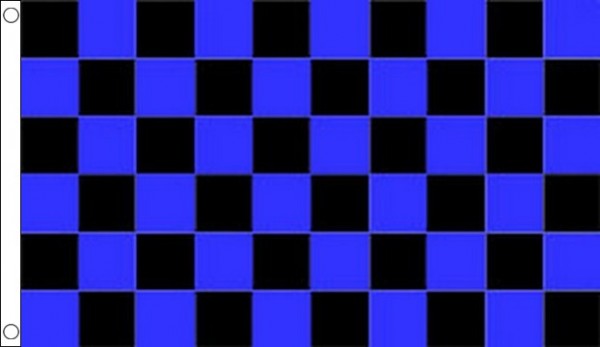 Royal Blue and Black Checkered Flag