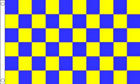 Royal Blue and Yellow Checkered Flag