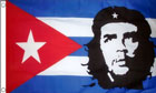 Che Guevara on a Cuba Flag