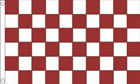 White and Claret Maroon Checkered Flag