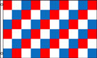 Red White and Blue Checkered Flag