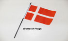 Denmark Hand Flag World Cup Team