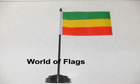 Ethiopia Table Flag NO Star Rastafarian Flag