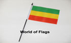 Ethiopia Hand Flag NO Star Rastafarian Flag