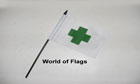 Green Cross Hand Flag
