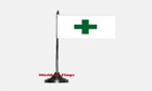 Green Cross Table Flag