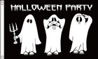 Halloween Party Flag 3 Ghosts Flag