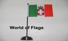 Italy Crest Table Flag 