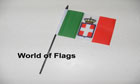 Italy Crest Hand Flag