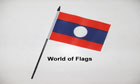 Laos Hand Flag