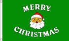 Green Merry Christmas Flag