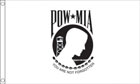 POW MIA Flag Black Logo on White Flag Clearance 