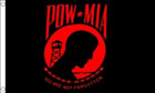 POW MIA Flag Red Logo Black Flag 