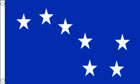5ft by 8ft Blue Starry Plough Flag
