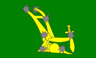 Green Starry Plough Funeral Flag