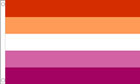 2ft by 3ft Sunset Lesbian Flag