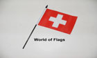 Switzerland Hand Flag World Cup Team